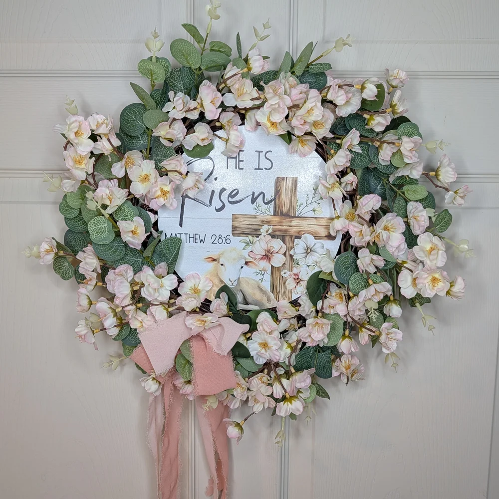 He Is Risen Wreath